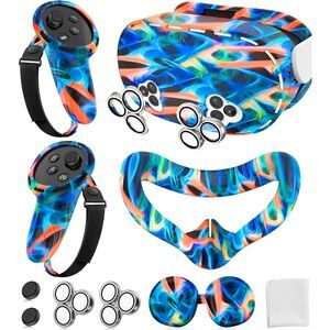 Silicone Cover Set Compatible Meta/Oculus Quest 3S Accessories ,Not Fit Quest 3